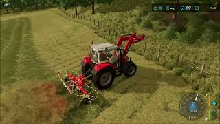 Farming Simulator 22 Tedding with Pöttinger Alpinhit 44 H [upl. by Andrew]