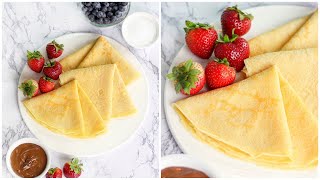 Como hacer Crepes  Masa para crepes Receta fácil [upl. by Leumhs746]