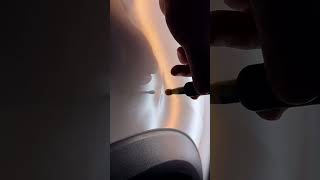 Dented car fender panel restoration [upl. by Enelak]