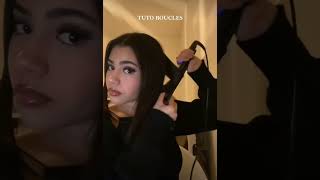 Tuto boucles au lisseur 💋 c’est pas moi sur a vidéo ❤️ [upl. by Nair664]