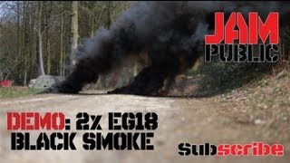 DEMO 2x EG18 Enola Gaye Black Smoke Grenade [upl. by Rehtul]