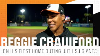 Reggie Crawford quotfeels unbelievablequot after first home outing with San Jose Giants  NBC Sports BA [upl. by Kcirdle]