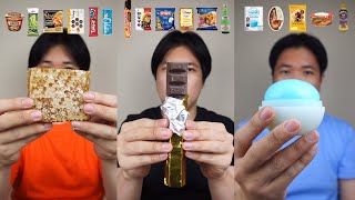 COMPILATION EATING RANDOM FOOD FROM CONVENIENCE STORE [upl. by Eibrab]