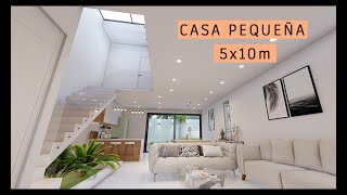 Pequeña casa 5x10 metros  2 PISOS CON 3 DORMITORIOS [upl. by Aihsema]