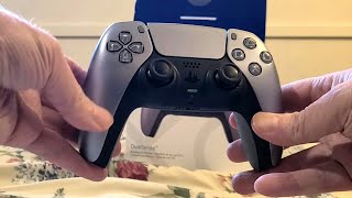 Unboxing silver PS5 dualsense controller Sony PlayStation 5 [upl. by Hume]