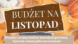 BUDŻET NA LISTOPAD  DUŻO ZMIAN II NOWE SEGREGATORY  KROK PO KROKU ZAPLANUJ ZE MNĄ WYDATK [upl. by Ognimod]