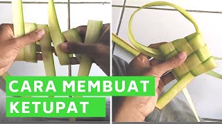 Cara Membuat Ketupat Lebaran Termudah Dari Daun Kelapa 1 [upl. by Bradney]