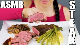 ASMR Eating Steak Medium Rare  Real Eating Sounds  먹방 Yummilicious ASMR [upl. by Htidra855]