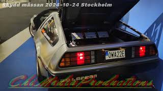 DeLorean DMC12 Back to the future Skydd mässan 2024 [upl. by Anayia713]