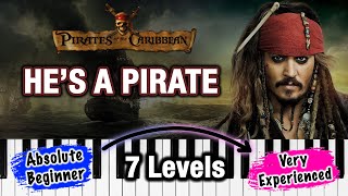 Hes a Pirate Pirates of the Caribbean 7 Piano Covers for Different SKILL LEVELS [upl. by Adierf]