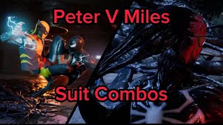 PETER VS MILES SUIT COMBOS  MCU ITSV SAM RAIMI WEB OF [upl. by Anasxor]