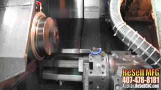 Okuma LC302ST 4 Axis CNC Lathe  Aerospace Liquidation  ReSell MFG [upl. by Ecirehs]