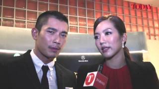 Star Awards 2013 Show I Rui En and Elvin Ng talk about being a couple [upl. by Geralda767]