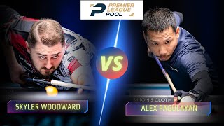 SKYLER WOODWARD VS ALEX PAGULAYAN  DAY 7  2023 PREMIER LEAGUE POOL 9ballpool highlights [upl. by Aket]