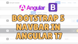 How to use Bootstrap 5 navbar in Angular 17 [upl. by Shulman]