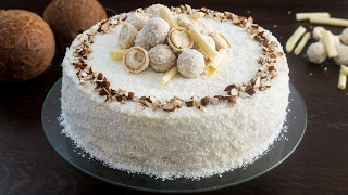 Almond Coconut Cake Raffaello cake Recipe [upl. by Abner]