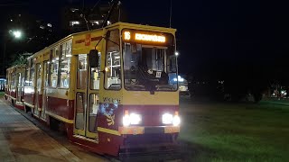 Konstal skład 805Na 15541577  MPK Łódź  linia 16 1 [upl. by Elvina]