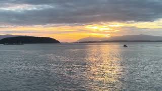 A Boat Aground Mt Baker amp Sunrise Over Fidalgo Bay Washington [upl. by Tarr850]