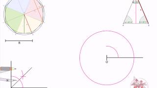 Szabályos nyolcszög szerkesztése ha adott köréírható körének sugara [upl. by Htiek]