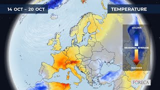 Monthly temperature forecast for Europe 12102024 [upl. by Aliber]