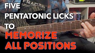 Mixing pentatonic licks w strummed chords in Aminor Warm Up 9 [upl. by Marabelle713]