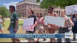 UNCW students protest to support diversity equity and inclusion policy [upl. by Nodgnal]