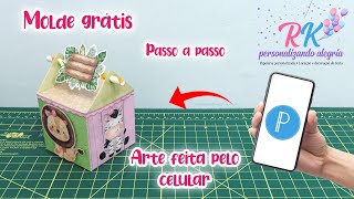 Como fazer caixa canudo personalizada pelo celular [upl. by Sigmund]