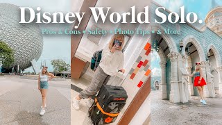 Going to DISNEY WORLD SOLO  Pros amp Cons Safety Tips Traveling Alone amp More [upl. by Rosenblast]