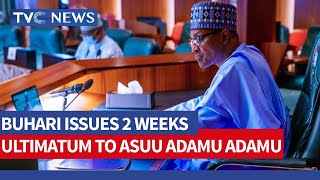 WATCH Buhari Directs Education Minister To Proffer Solution To ASUU Strike [upl. by Fradin]