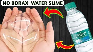 WATER SLIME 💦 NO BORAX 💦 NO ACTIVATOR 💦 How to make slime with water 💦 DIY CLEAR SLIME [upl. by Lahsram]