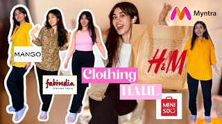 Try On Haul  Short Kurti’sCropped Tops from HampMFab IndiaMiniso clothing haul [upl. by Ylrad]