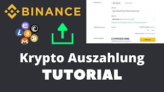 Kryptowährungen auszahlen an eigene Wallet senden Binance ✅ Kurzanleitung [upl. by Aihtyc]