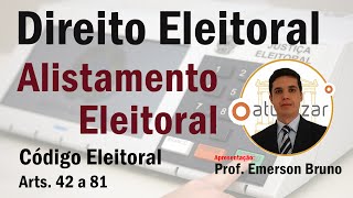 Alistamento Eleitoral  Arts 52 a 54 Segunda Via [upl. by Siegler]