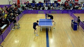 Mark Hazinski vs YanJun Gao  MS Final Game 7 2010 NCTTA College Table Tennis Championships [upl. by Bakeman489]