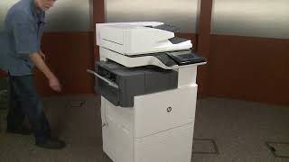 Installation of Y1G00A LaserJet Inner Finisher on HP LaserJet MFP E725 amp E778  Perth HP Printers [upl. by Goodrow]