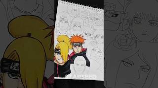 Drawing all akatsuki members part 1🥰🗿 requested shorts [upl. by Adnamma]