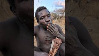 What a delicious food Hadza cooks form wild meat 😋🥓 So delicious and Natural taste hadzabetribe [upl. by Eelyr]