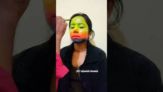 new year painting on face  ✨ art  new year face art  Happy new year 2023 [upl. by Anrev]