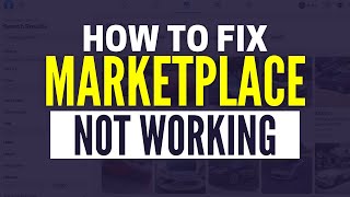 How To Fix Facebook Marketplace Isnt Available To You 2024 [upl. by Niloc]