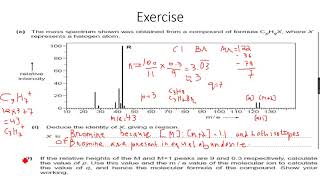 ALevel Chemistry Mass Spectrometry Part 13 [upl. by Domini]