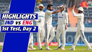 India vs England 1st Test Day 2 Full Match Highlights 2024  IND vs ENG 1st Test Day 2 Highlights [upl. by Vogeley507]