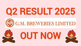 G M Breweries Limited Q2 Result 2025 [upl. by Quiteri]