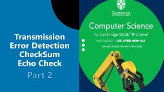 7B Transmission Error Detection CheckSum Echo Check [upl. by Edwards]