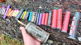 MEGA TEST 60 PETARDE  BOMBE DIFERITE  Test firecrackers  Compilation Polenboller [upl. by Narih]