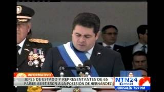 Juan Orlando Hernández promete recuperar la paz en Honduras como presidente del país [upl. by Aihcats]