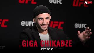 Giga Chikadze UFC Vegas 46 full media day interview [upl. by Lizzy]