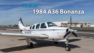 61 Upgraded 1984 A36 Bonanza For Sale  Quick Flight [upl. by Nannie]