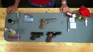 How to Clean a Semi Auto Pistol Presented by Larry Potterfield  MidwayUSA Gunsmithing [upl. by Ydorb]