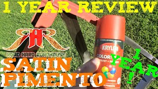 KRYLON COLORMAXX PAINT AND PRIMER SATIN PIMENTO REVIEW AFTER 1 YEAR [upl. by Akerehs]