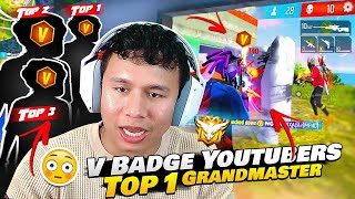 I Killed V Badge Youtubers with Headshots 😎 Top 1 Pro Lobby Game 😱 Tonde Gamer [upl. by Dunkin494]